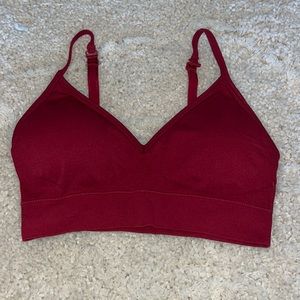 red sports bra